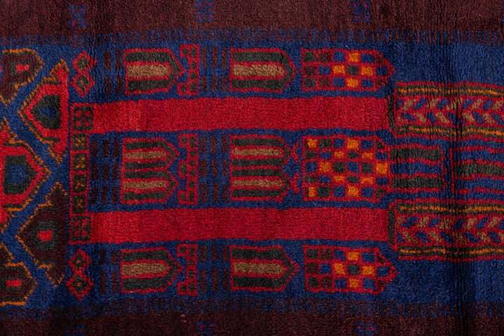 2' 10 x 4' 7 Hand Knotted Balouch Persian Wool Rug