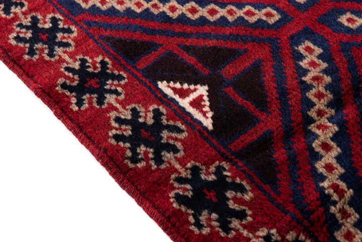 3' x 4' 9 Hand Knotted Balouch Persian Wool Rug
