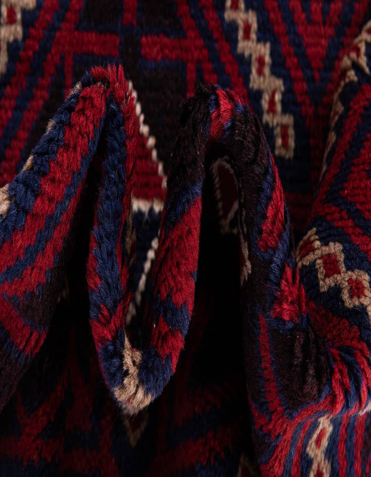 Detail image of 3' x 4' 9  Hand Knotted Balouch Persian Wool Rug