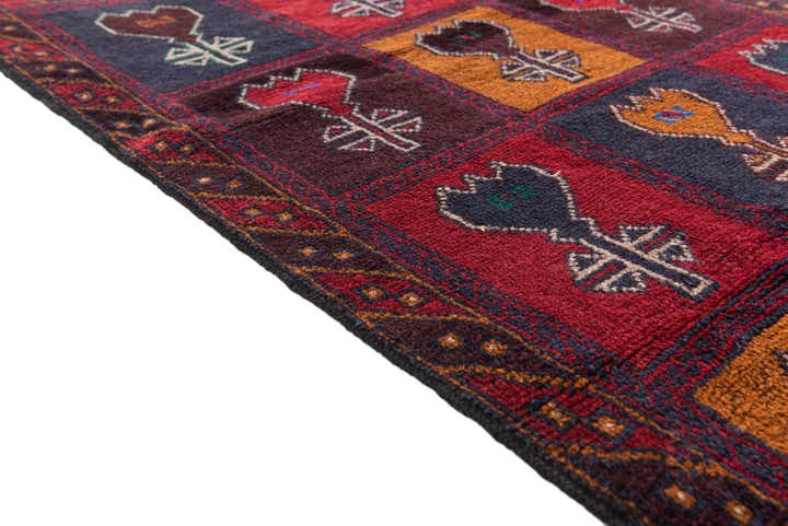 3' x 4' 7 Hand Knotted Balouch Persian Wool Rug