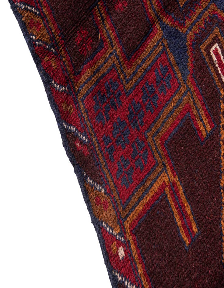 Detail image of 2' 10 x 4' 6 Hand Knotted Balouch Persian Wool Rug