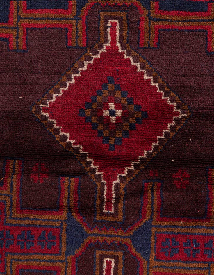 Detail image of 2' 10 x 4' 6 Hand Knotted Balouch Persian Wool Rug