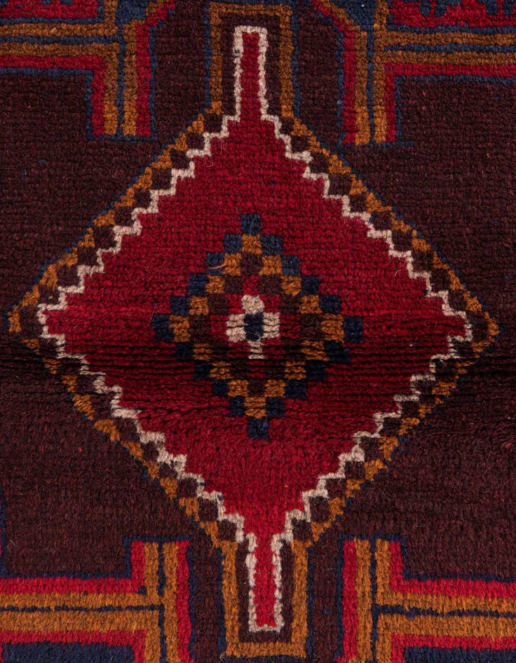 Detail image of 2' 10 x 4' 6 Hand Knotted Balouch Persian Wool Rug