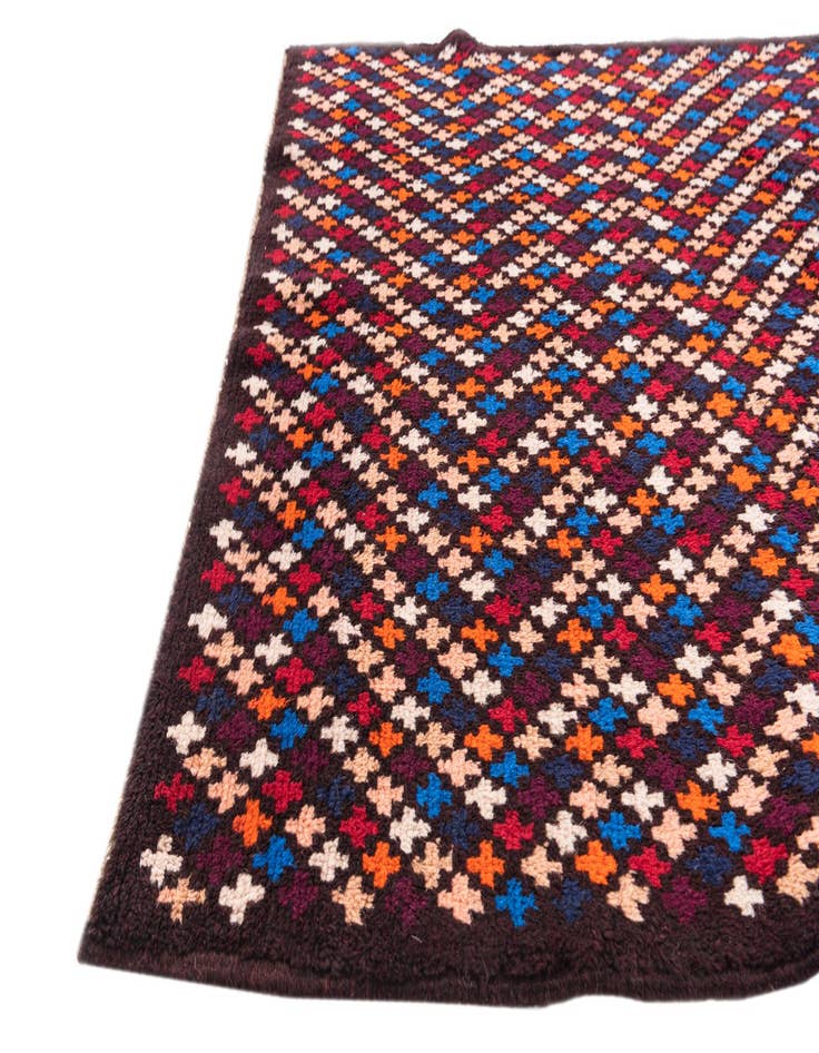 Detail image of 4' x 5' 8  Hand Knotted Balouch Wool Rug