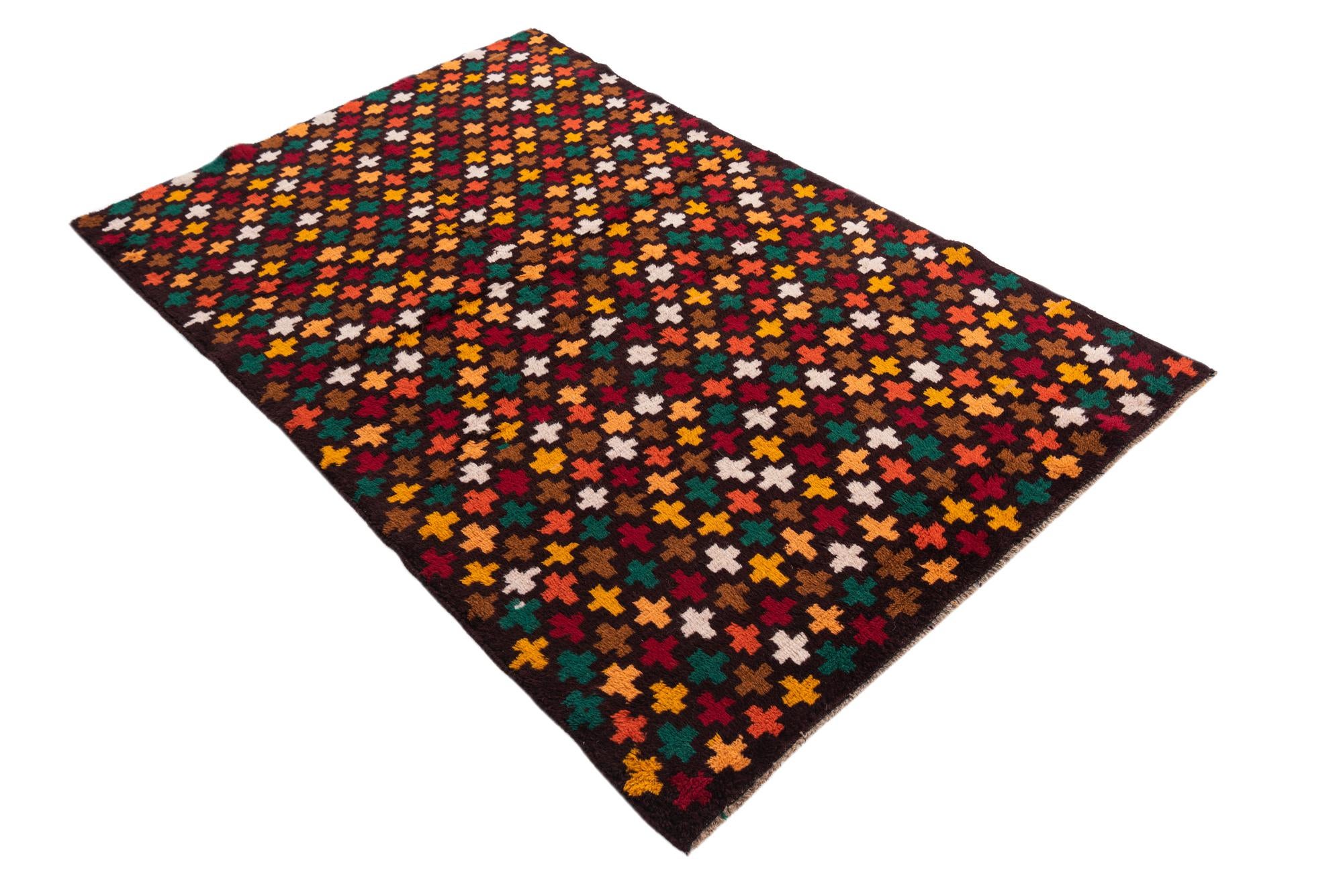 3' 9 x 6' 1 Hand Knotted Balouch Wool Rug