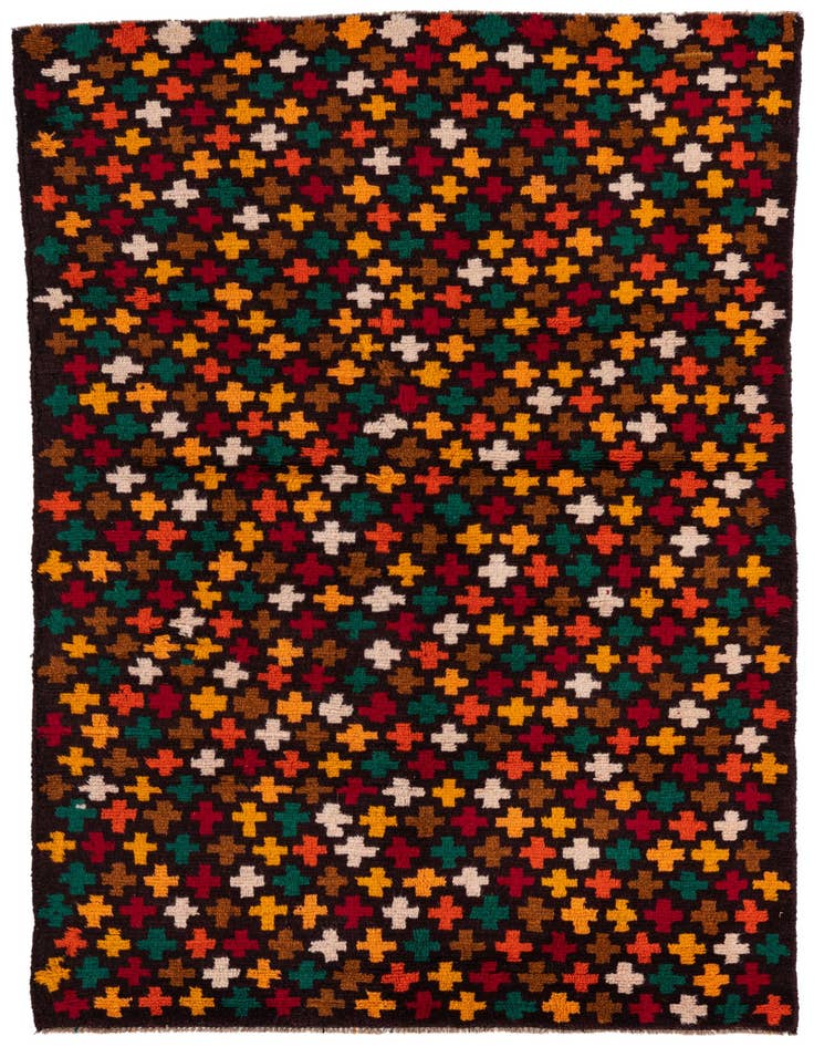 Detail image of 3' 9 x 6' 1 Hand Knotted Balouch Wool Rug