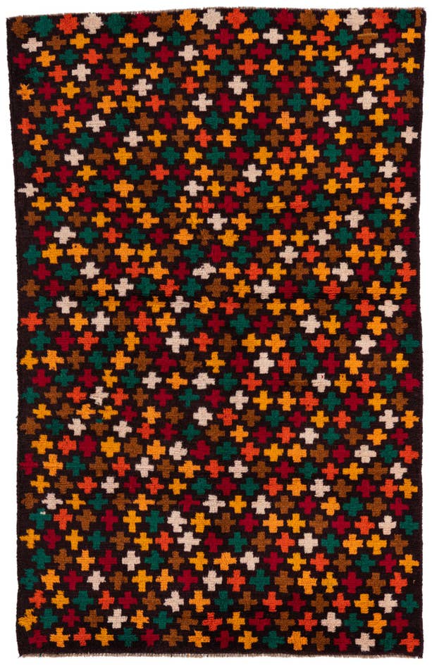 Detail image of 3' 9 x 6' 1 Hand Knotted Balouch Wool Rug