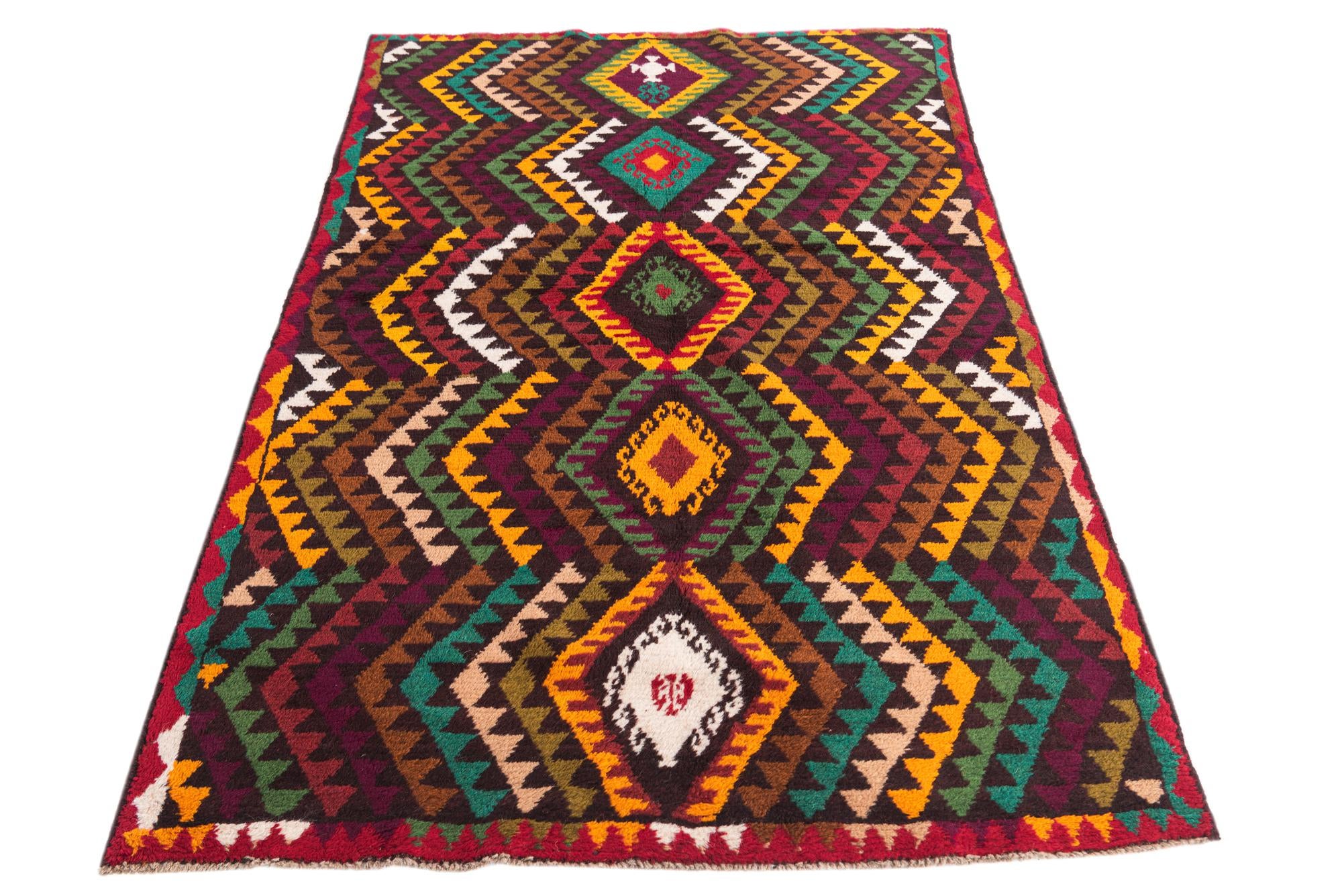3' 9 x 5' 10 Hand Knotted Balouch Wool Rug