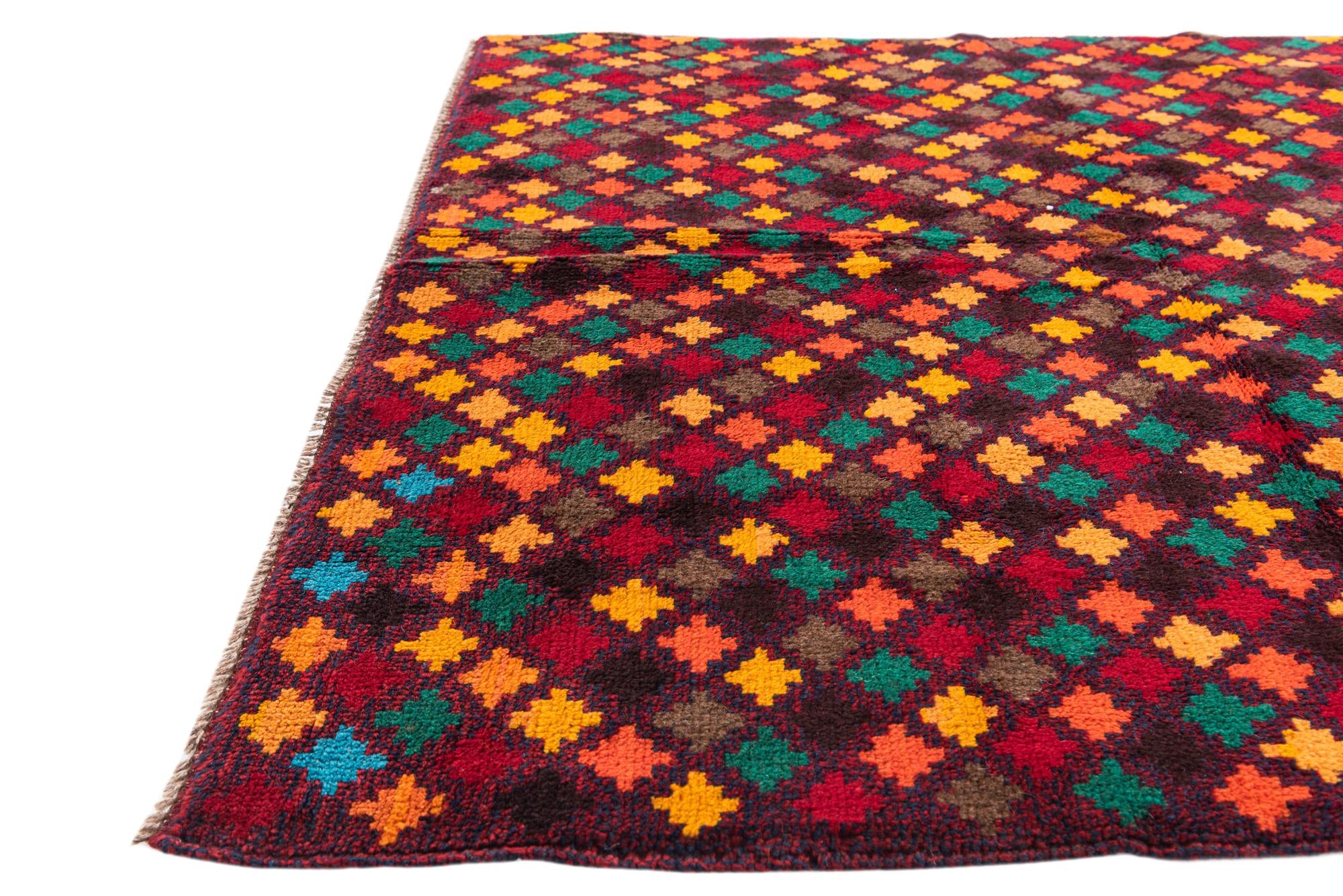 4' x 5' 9 Hand Knotted Balouch Wool Rug