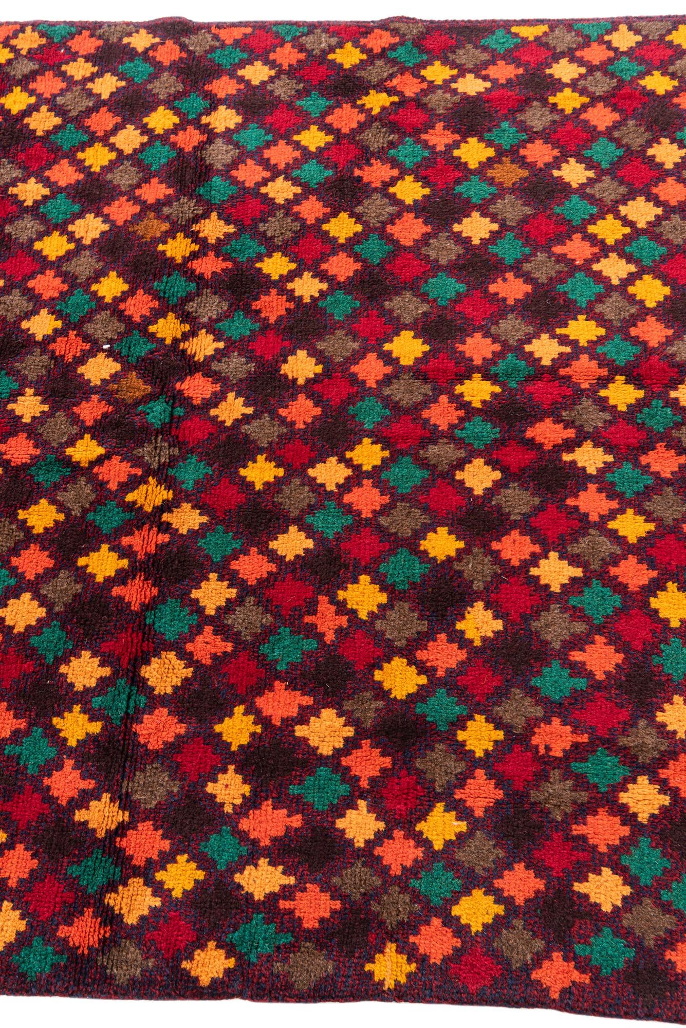 4' x 5' 9 Hand Knotted Balouch Wool Rug