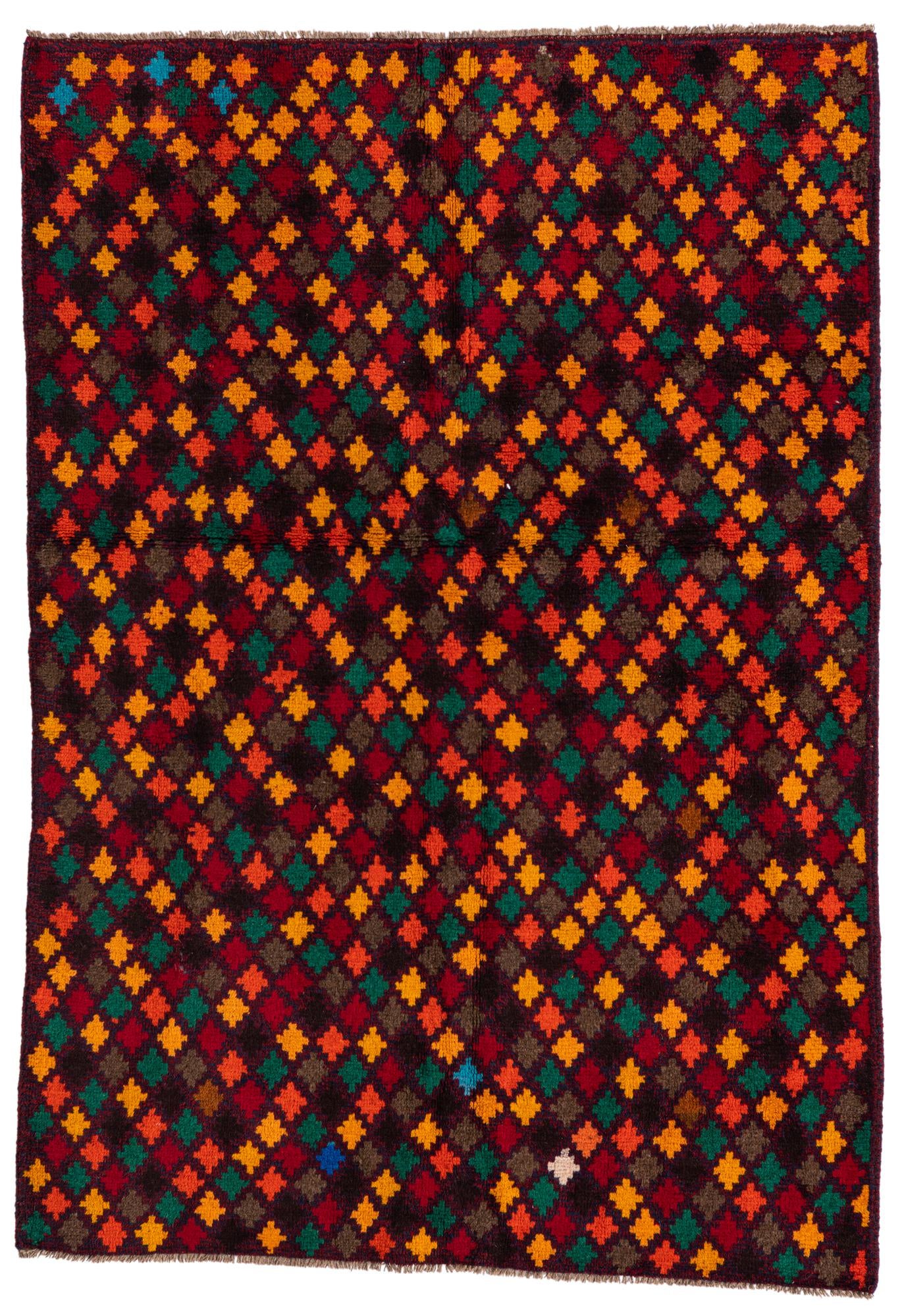 4' x 5' 9 Hand Knotted Balouch Wool Rug