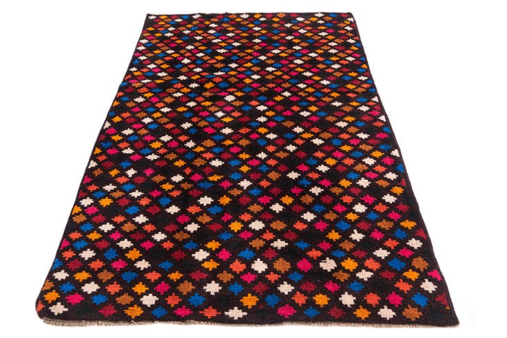 Detail image of 4' x 6' Hand Knotted Balouch Wool Rug