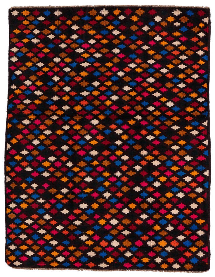 Detail image of 4' x 6' Hand Knotted Balouch Wool Rug