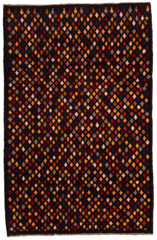Detail image of 2' 10 x 4' 4 Hand Knotted Balouch Wool Rug