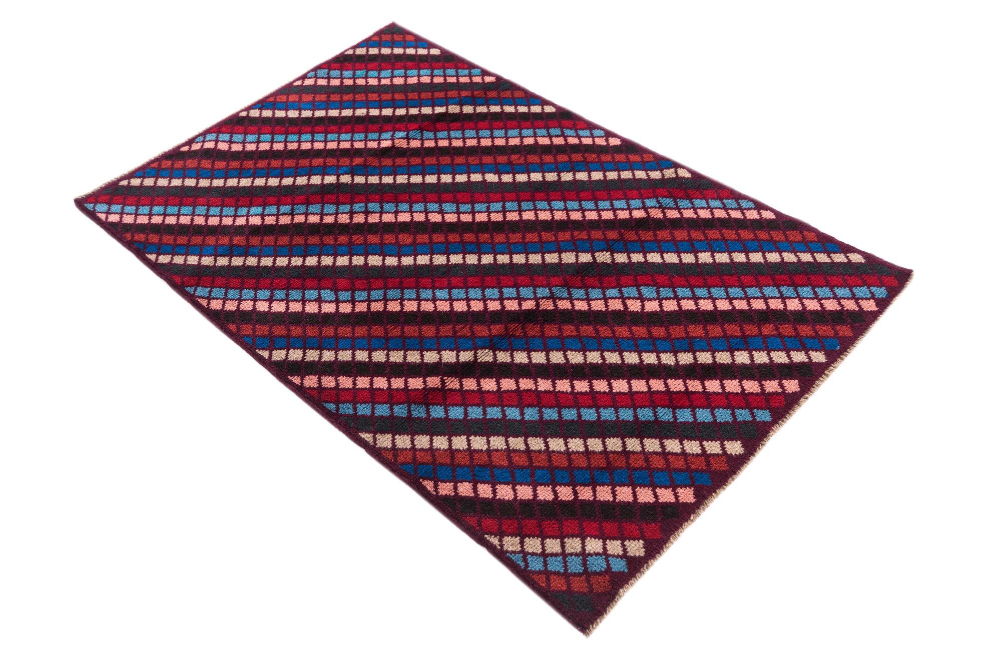 3' x 4' 7 Hand Knotted Balouch Wool Rug