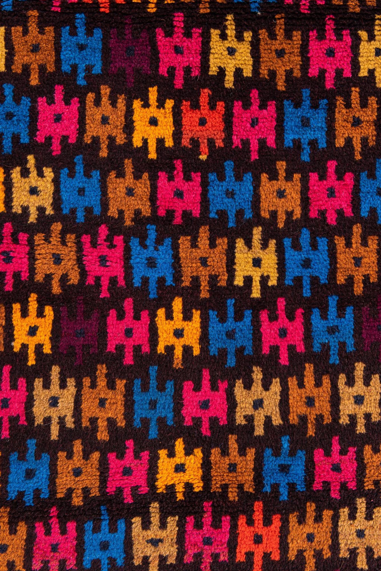 2' 10 x 4' 7 Hand Knotted Balouch Wool Rug