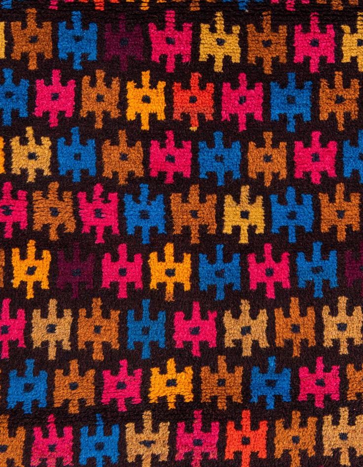 Detail image of 2' 10 x 4' 7  Hand Knotted Balouch Wool Rug