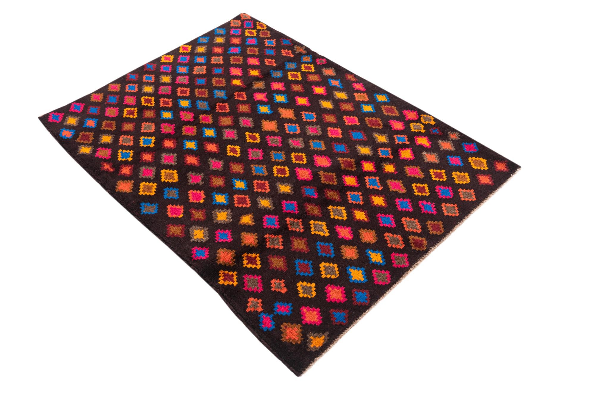 3' 2 x 4' 3 Hand Knotted Balouch Wool Rug