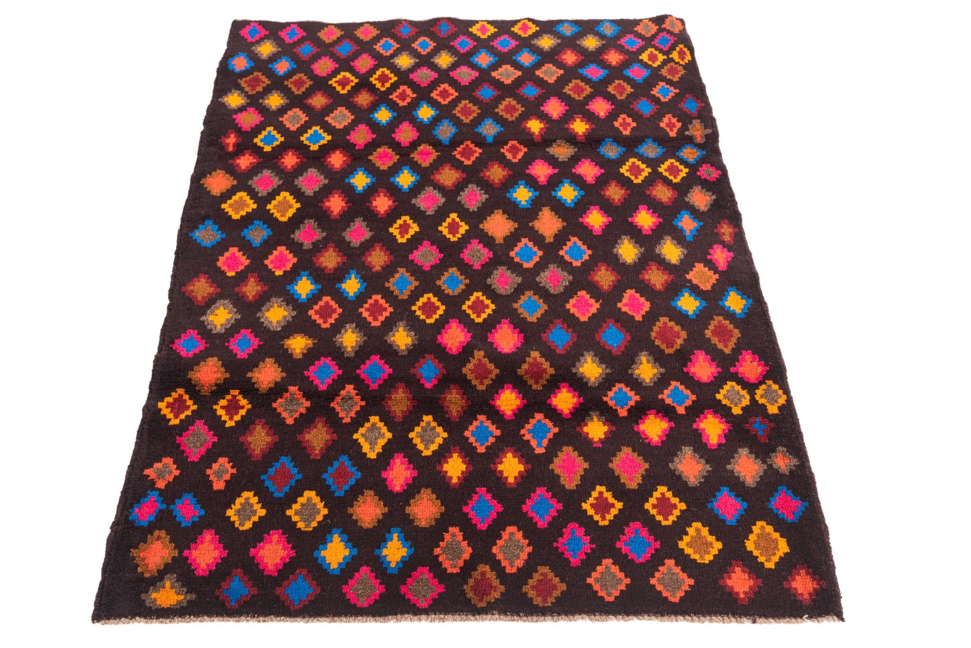 3' 2 x 4' 3 Hand Knotted Balouch Wool Rug