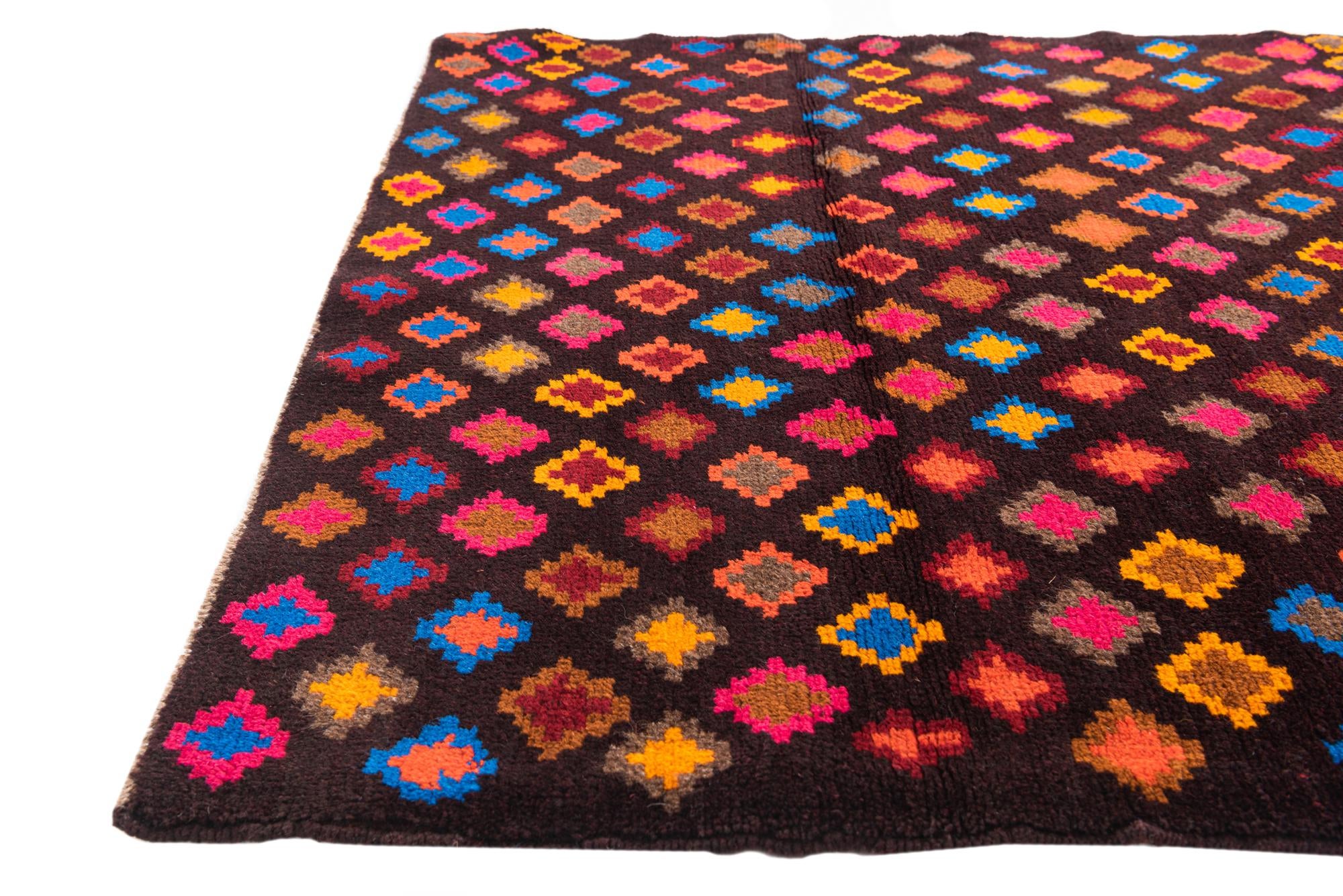 3' 2 x 4' 3 Hand Knotted Balouch Wool Rug