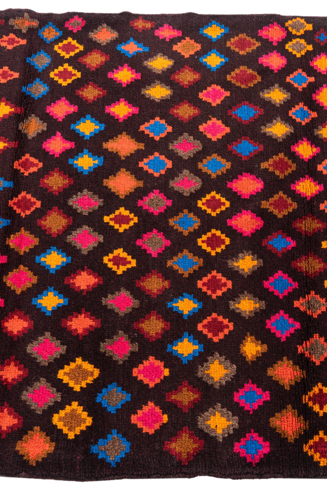 3' 2 x 4' 3 Hand Knotted Balouch Wool Rug