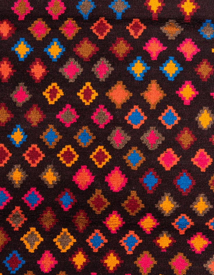 Detail image of 3' 2 x 4' 3  Hand Knotted Balouch Wool Rug