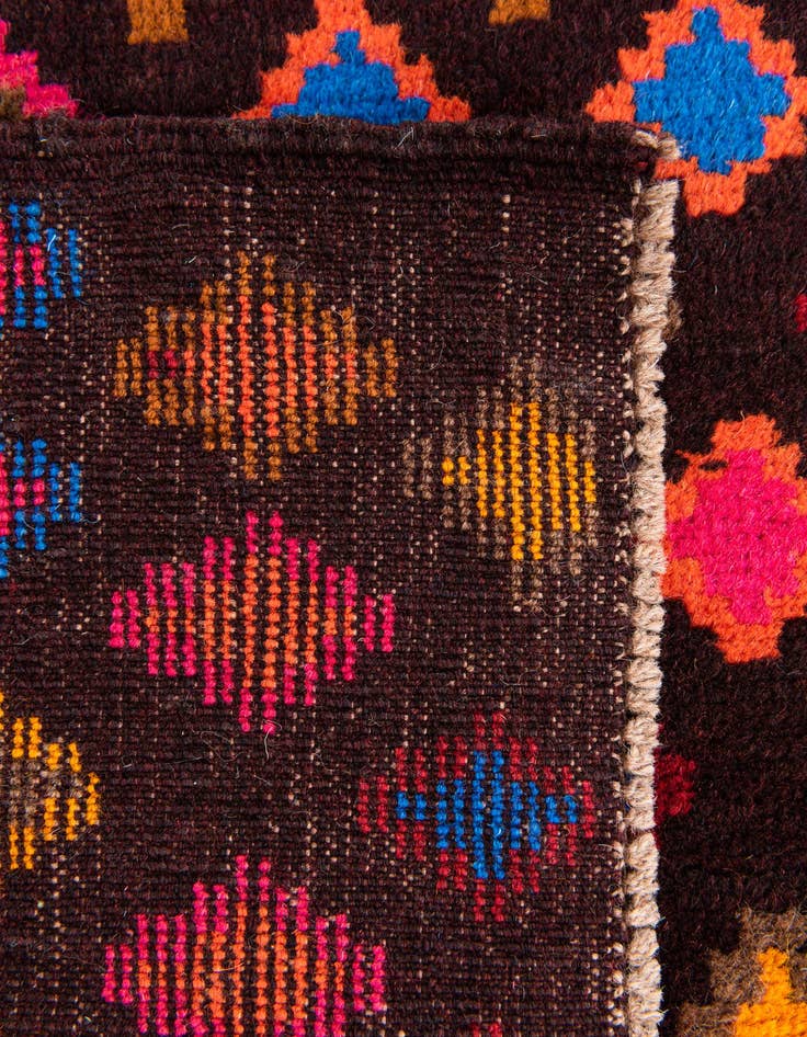 Detail image of 3' 2 x 4' 3  Hand Knotted Balouch Wool Rug