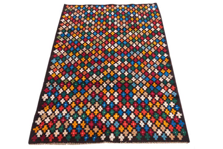 3' x 4' 6 Hand Knotted Balouch Wool Rug