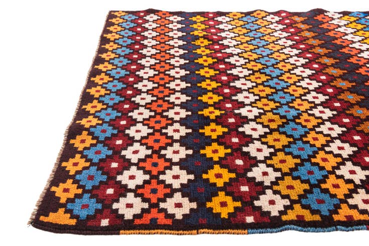 Detail image of 3' 1 x 4' 6 Hand Knotted Balouch Wool Rug