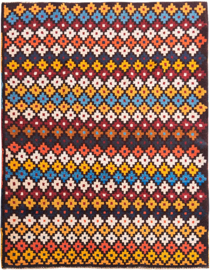 Detail image of 3' 1 x 4' 6 Hand Knotted Balouch Wool Rug