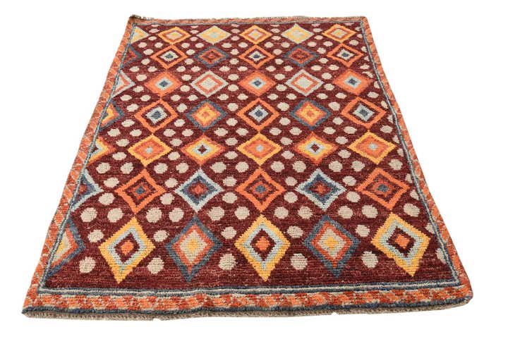 4' x 6' Hand Knotted Balouch Wool Rug