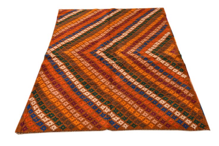 Detail image of 3' 9 x 6' Hand Knotted Balouch Wool Rug