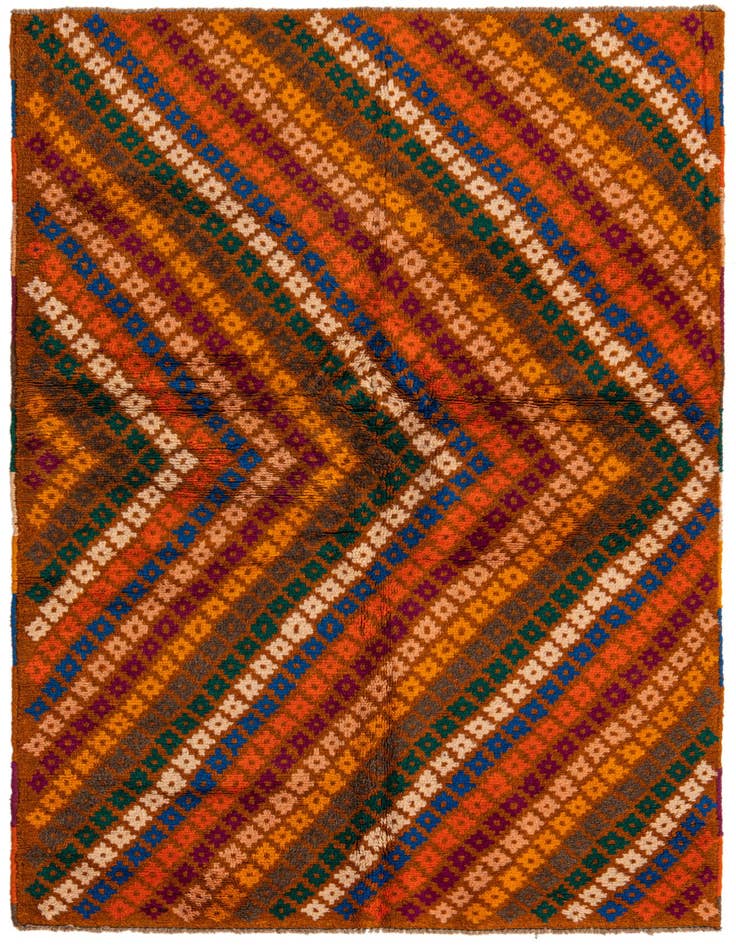 Detail image of 3' 9 x 6' Hand Knotted Balouch Wool Rug