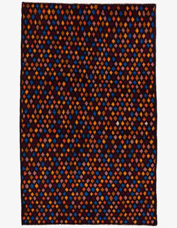 3' 10 x 6' 2 Hand Knotted Balouch Wool Rug