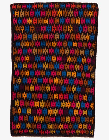 2' 10 x 4' 7 Hand Knotted Balouch Wool Rug