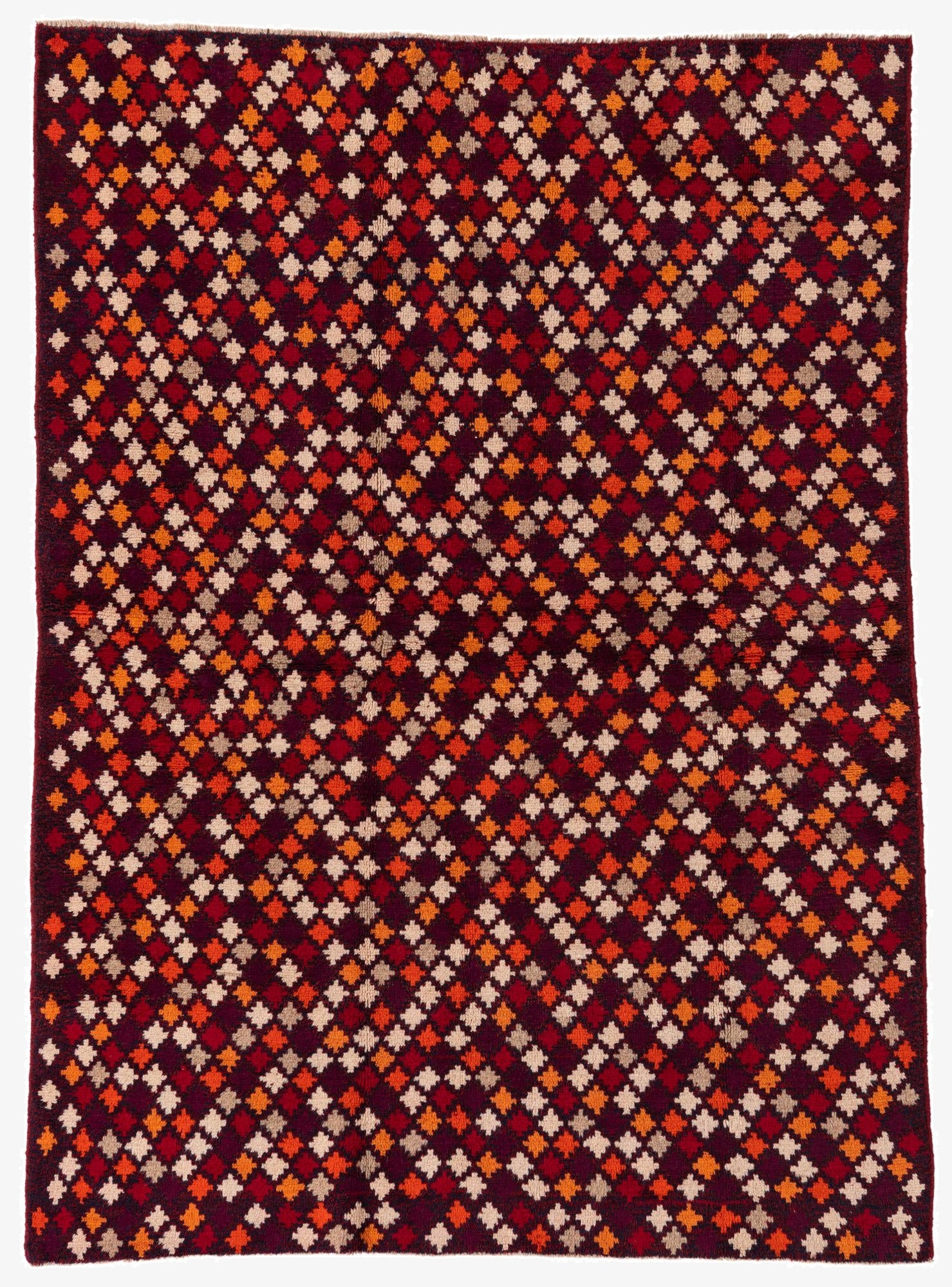 4' 10 x 6' 8  Hand Knotted Balouch Wool Rug