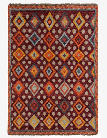 4' x 6' Hand Knotted Balouch Wool Rug