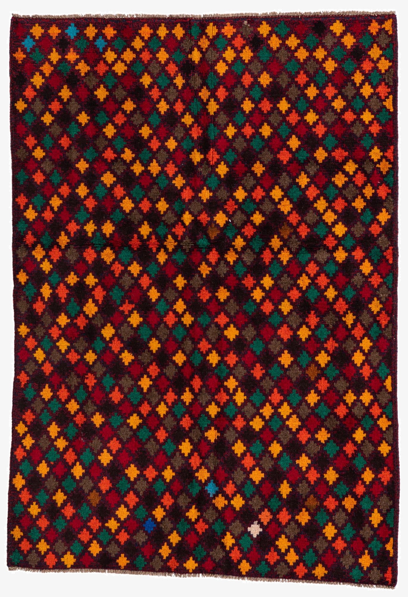 4' x 5' 9  Hand Knotted Balouch Wool Rug