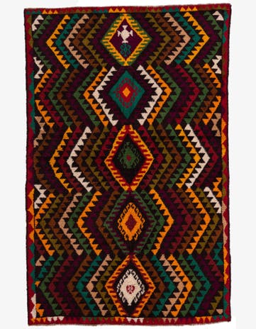 3' 9 x 5' 10 Hand Knotted Balouch Wool Rug