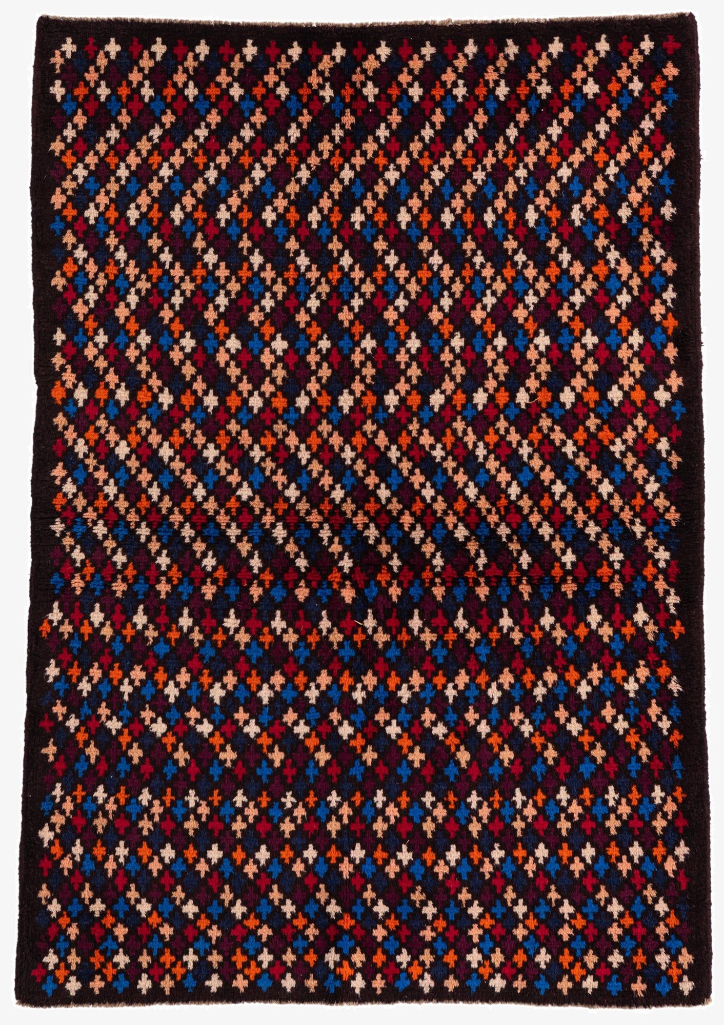 4' x 5' 8  Hand Knotted Balouch Wool Rug