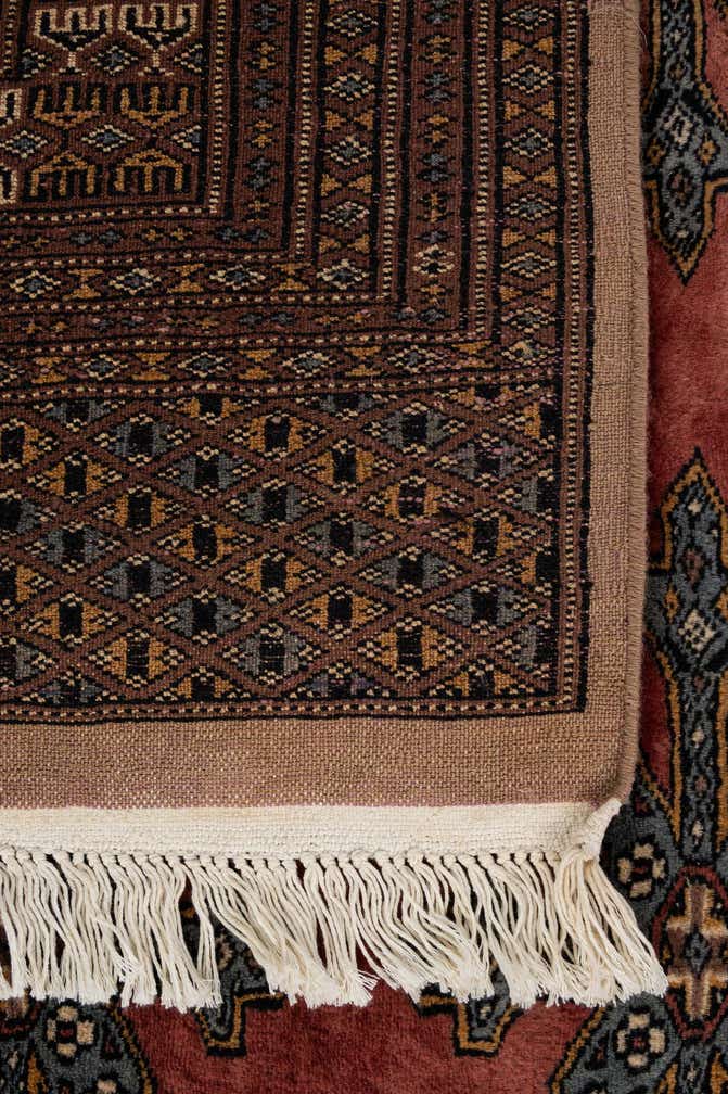 225cm x 305cm anudado a mano Bokhara Alfombra Oriental Lana
