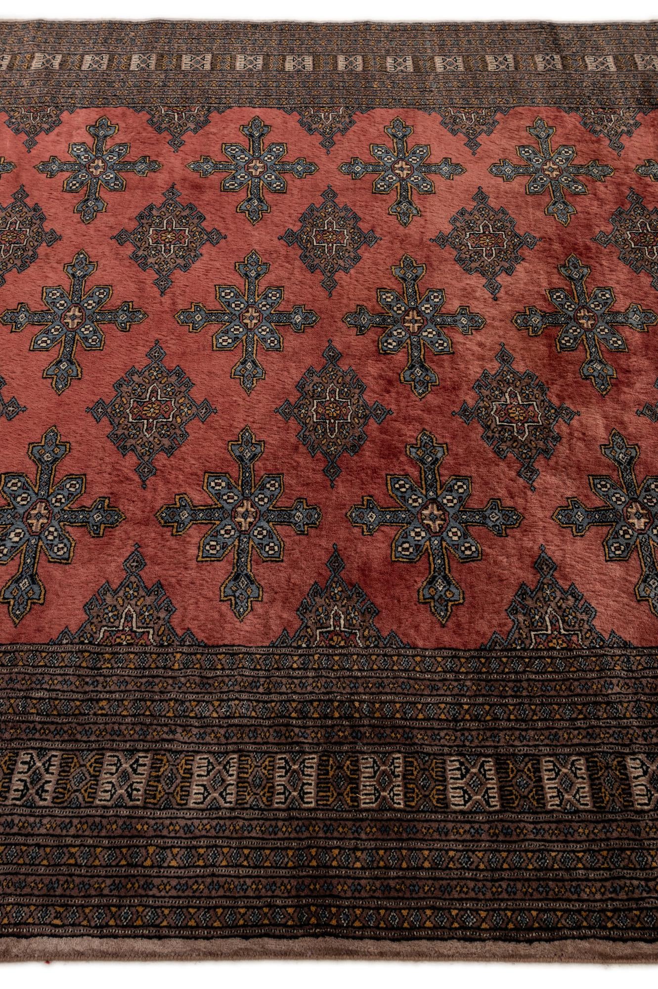 225cm x 305cm anudado a mano Bokhara Alfombra Oriental Lana