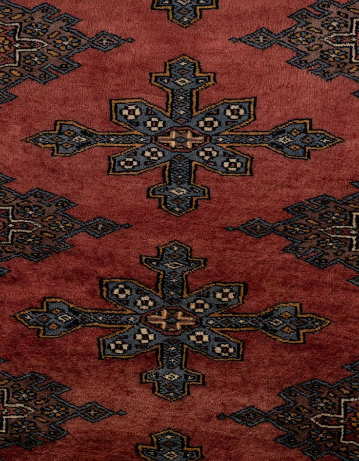 Detail image of 7' 5 x 10'  Hand Knotted Bokhara Oriental Wool Rug