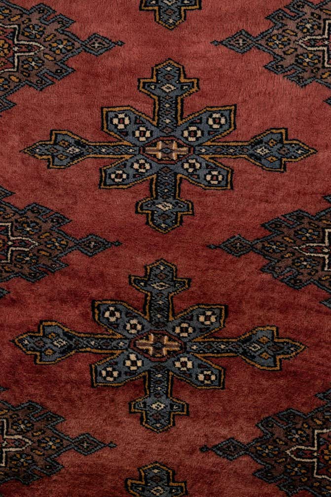 225cm x 305cm anudado a mano Bokhara Alfombra Oriental Lana