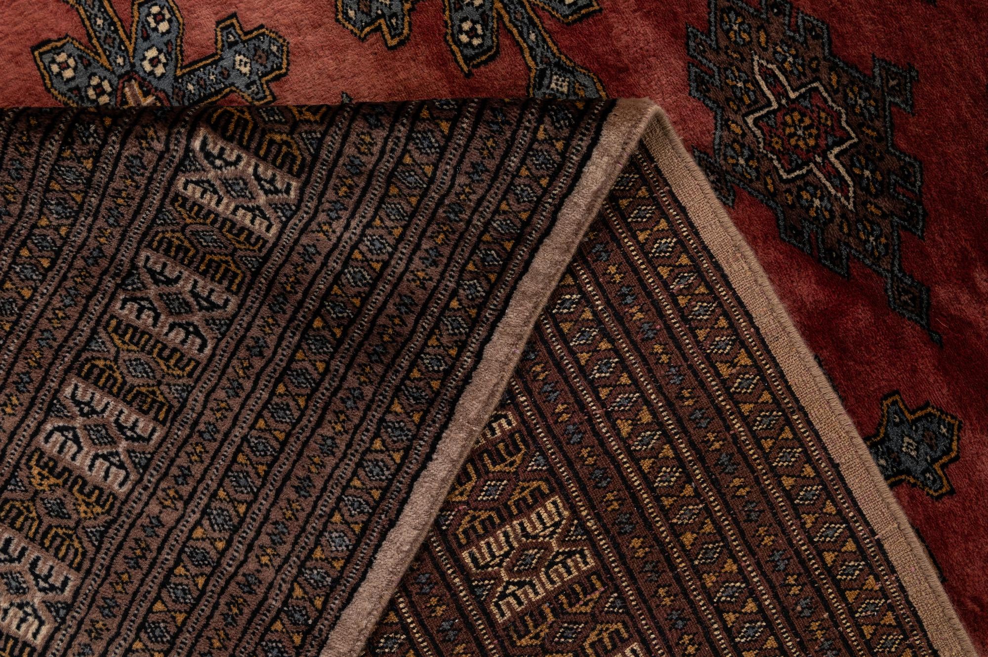 225cm x 305cm anudado a mano Bokhara Alfombra Oriental Lana