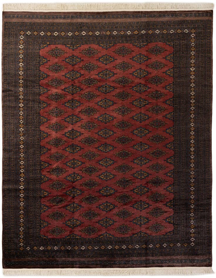 Detail image of 7' 4 x 9' 10 Hand Knotted Bokhara Oriental Wool Rug