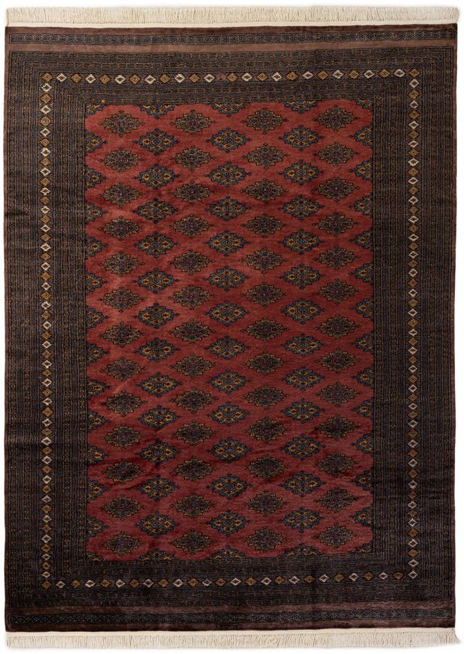 Detail image of 7' 4 x 9' 10 Hand Knotted Bokhara Oriental Wool Rug