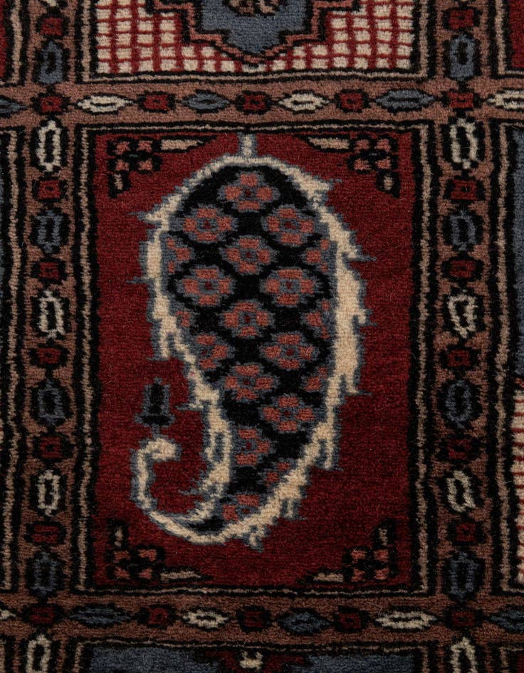 Detail image of 6' x 9'  Hand Knotted Bokhara Oriental Wool Rug