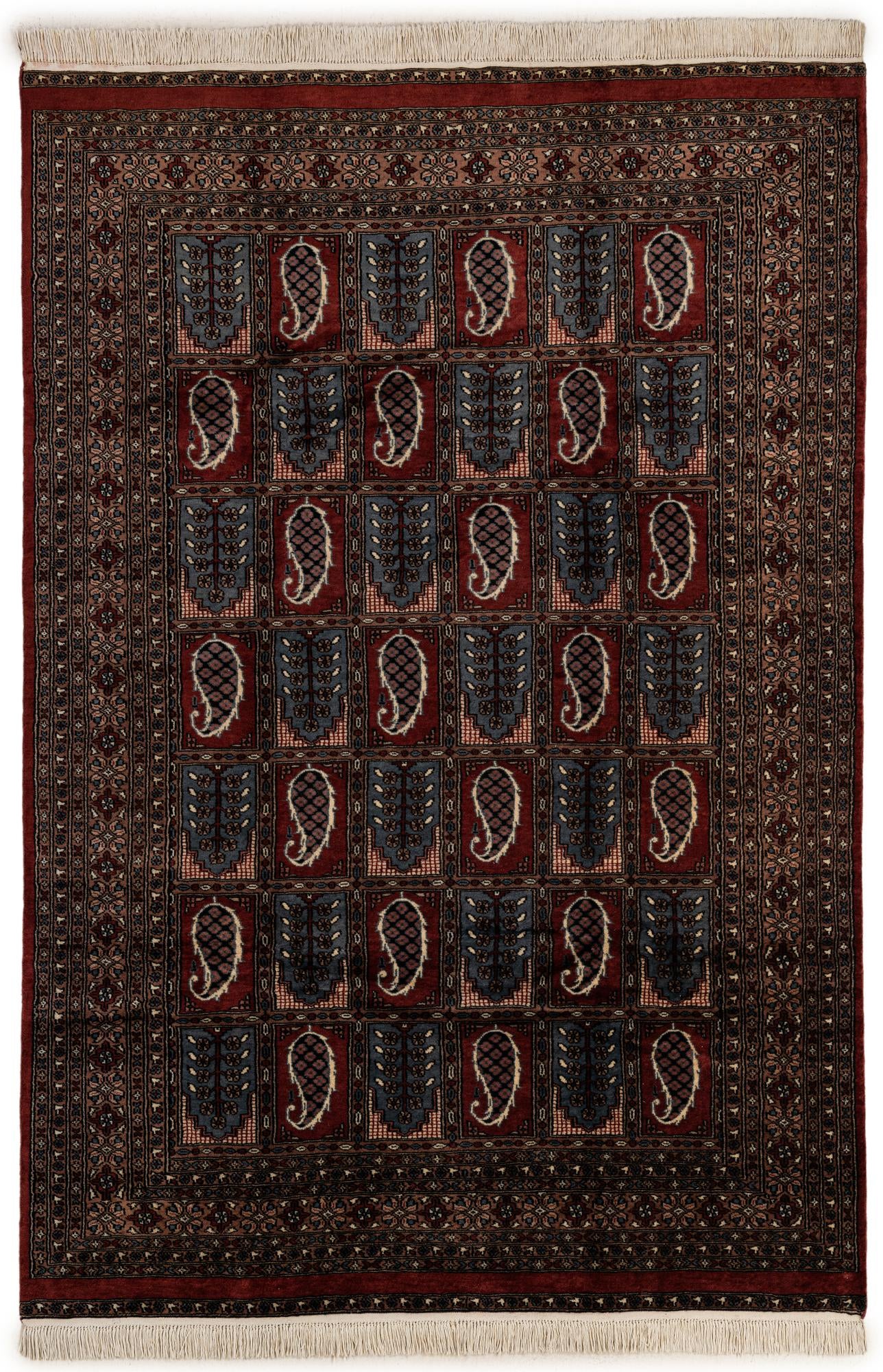 6' x 9' Hand Knotted Bokhara Oriental Wool Rug