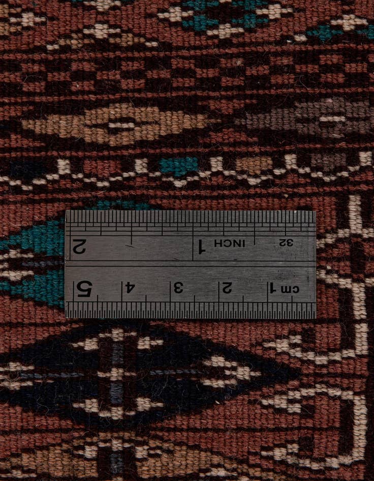 Detail image of 4' 2 x 6' 2  Hand Knotted Bokhara Wool Rug